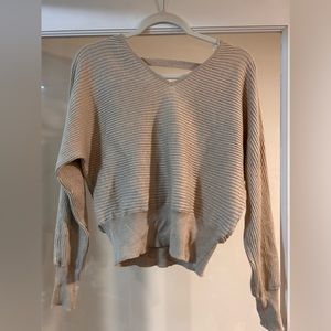 Neutral Sweater with back cut out / Size L